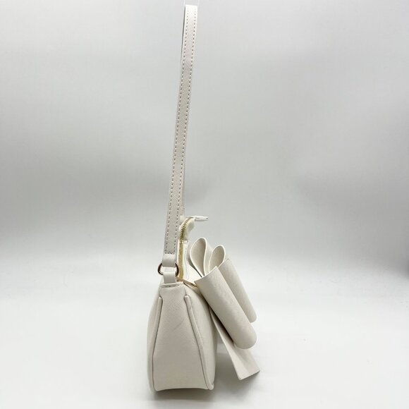 Like Dreams Off-White Bow Baguette Shoulder Bag - Picture 3 of 12
